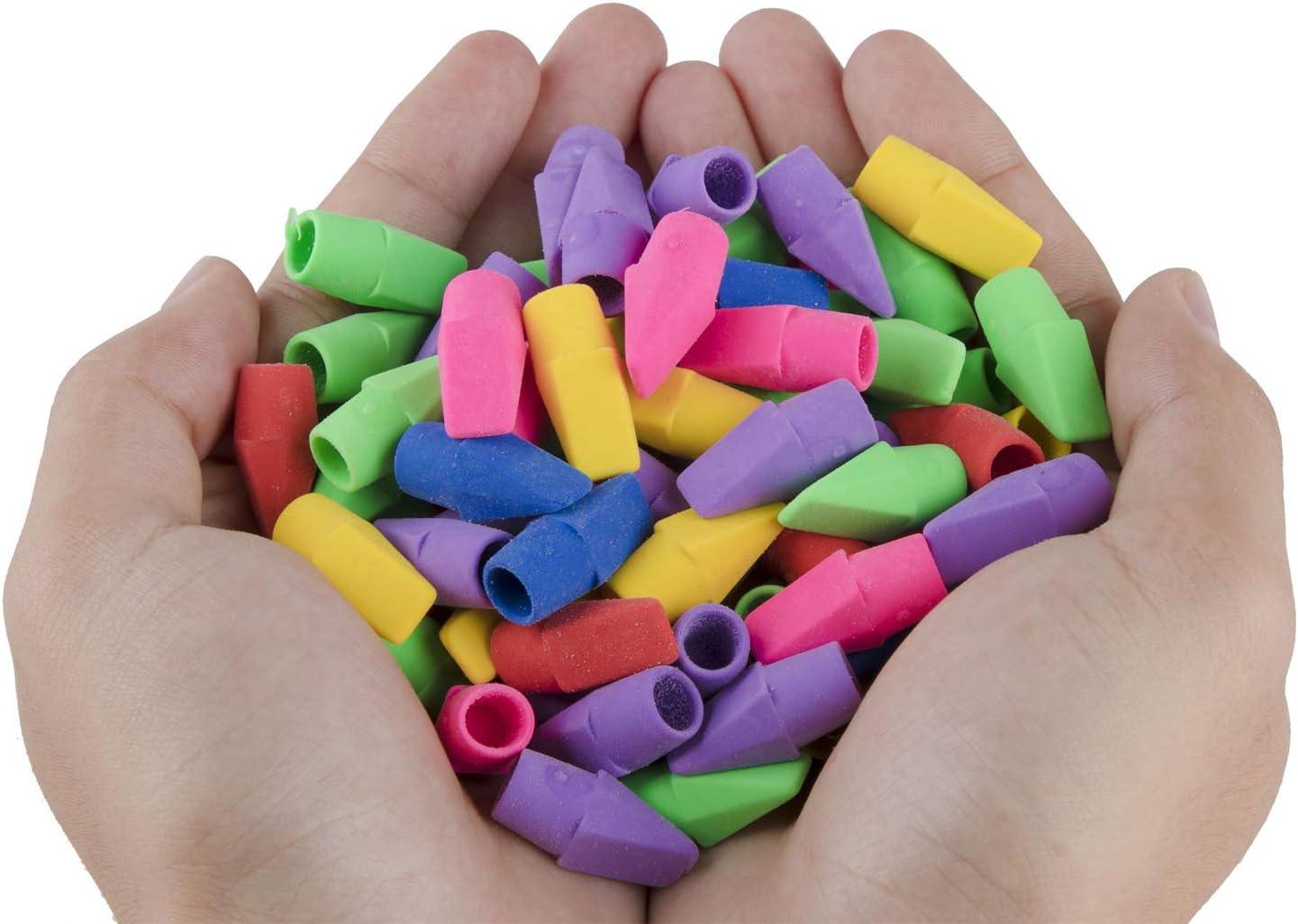 48 Assorted Color Pencil Top Erasers