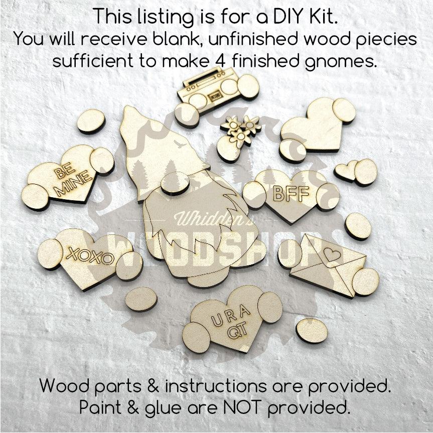 DIY Valentine Gnome Craft Kit - Create 4 Heartfelt Gnomes!