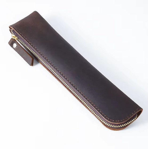 Genuine Leather Pen Case - Handmade Leather Pen or Letter Opener Holder