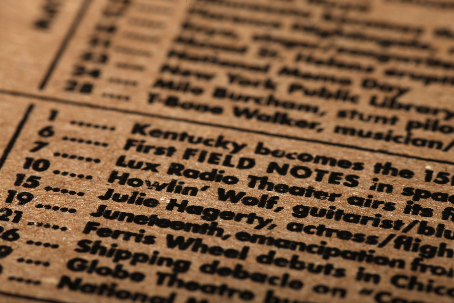 Field Notes: 2024 I5-Month Work Station Calendar