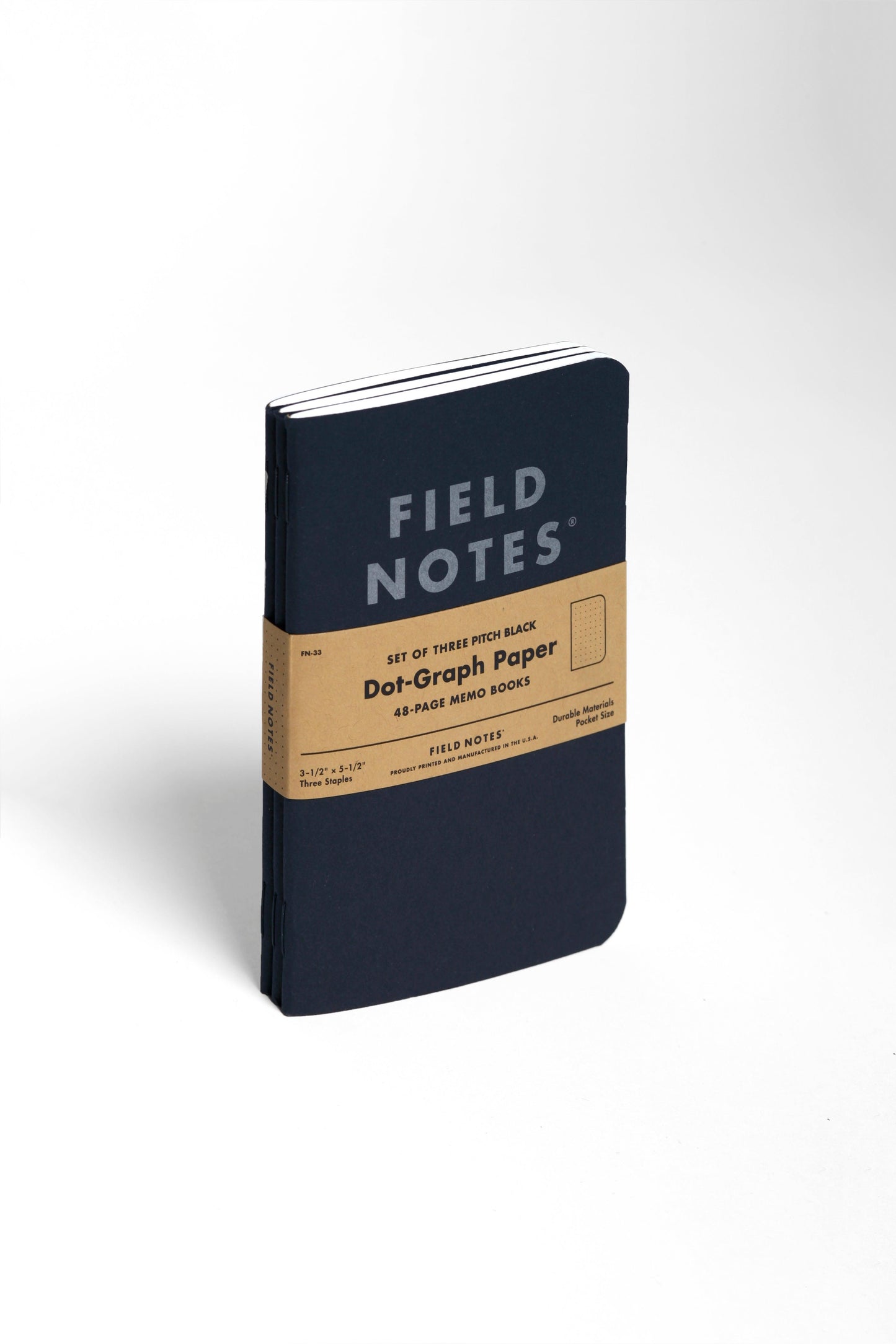 Field Notes: Pitch Black Memo Book - 3 Pack
