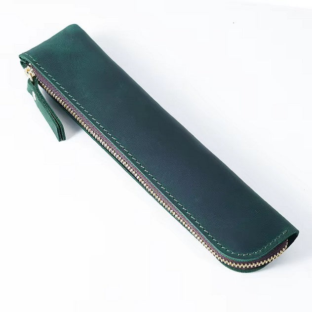 Genuine Leather Pen Case - Handmade Leather Pen or Letter Opener Holder