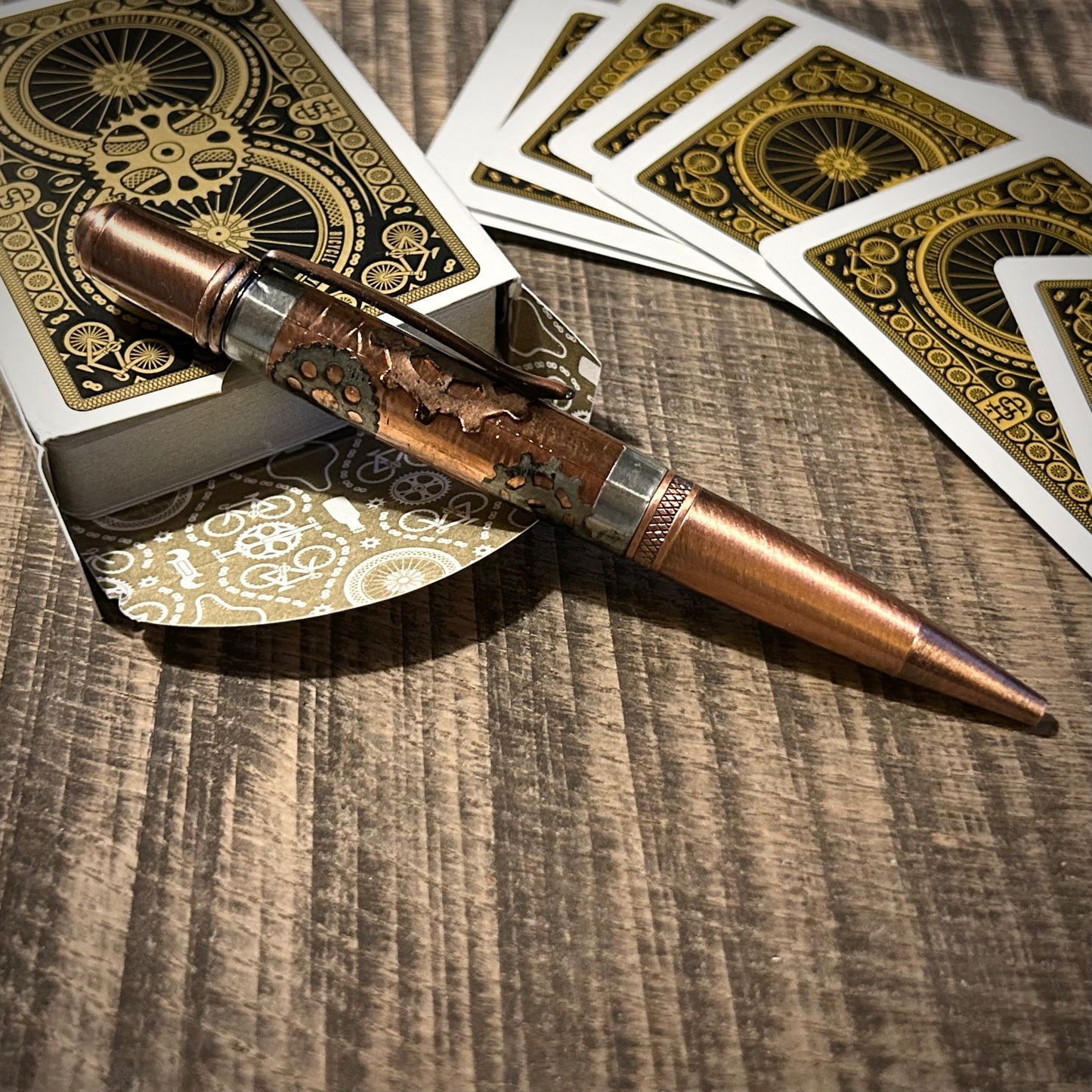 Steampunk-Inspired Handcrafted Copper Ballpoint Pen
