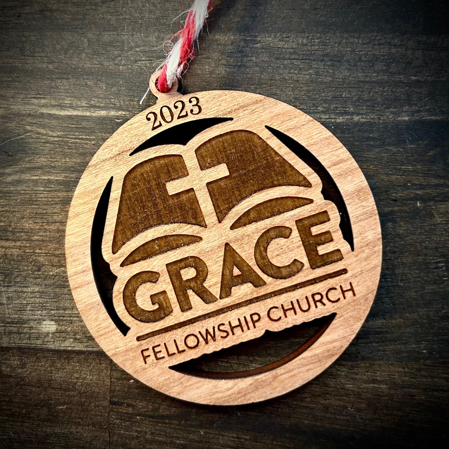 Custom Wood Logo Ornament