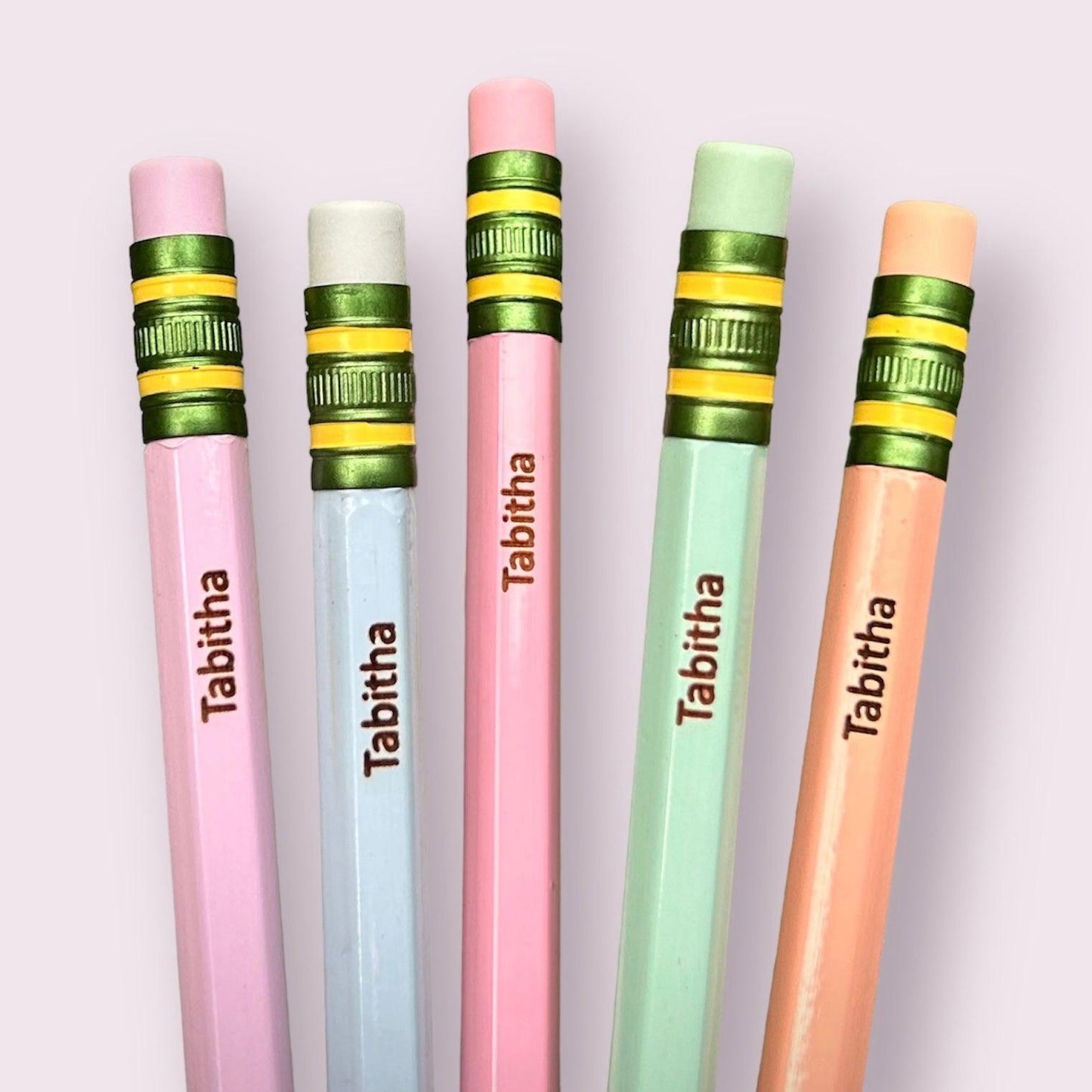 Custom Engraved Pastel Ticonderoga #2 Pencils