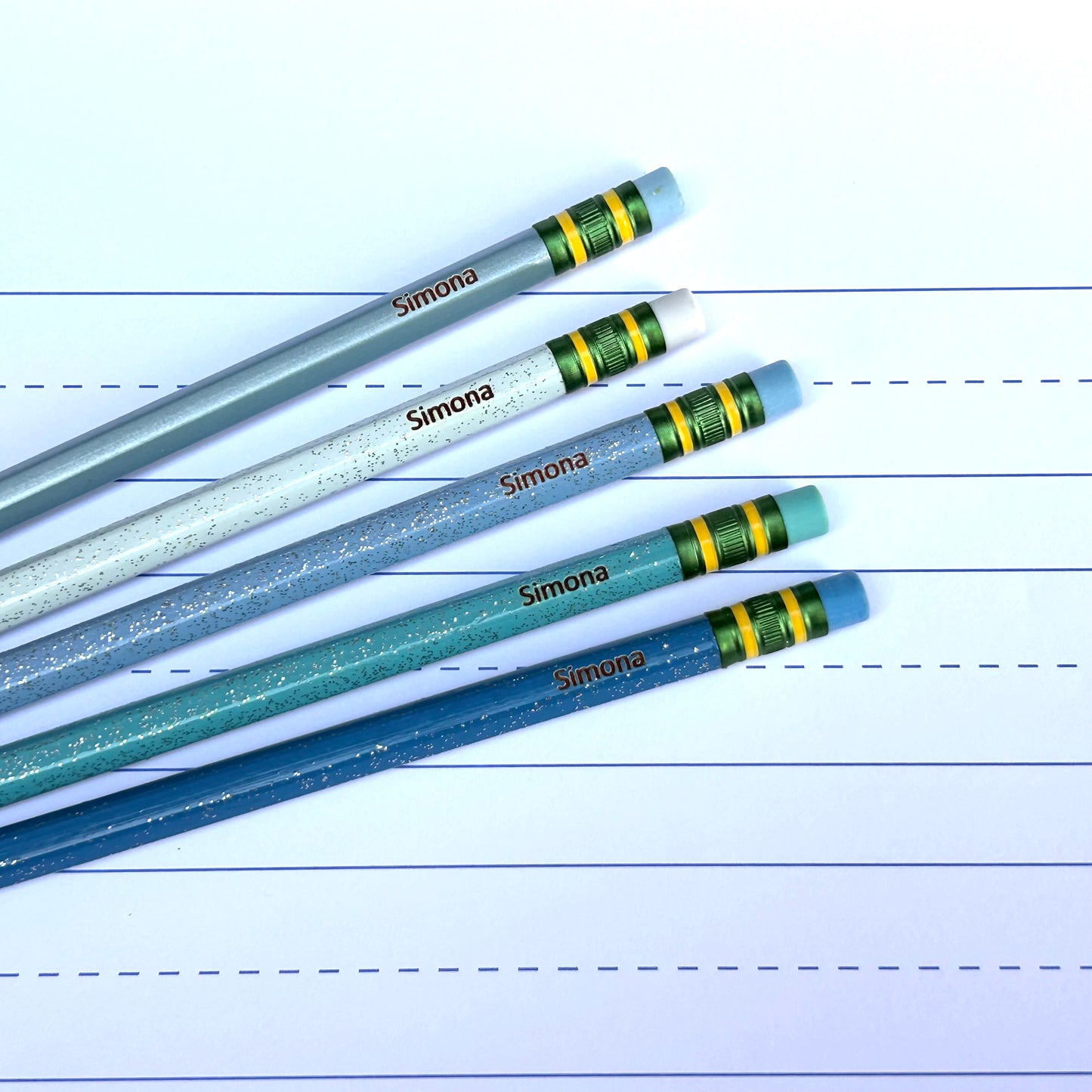 Custom Engraved Arctic Blues Ticonderoga #2 Pencils