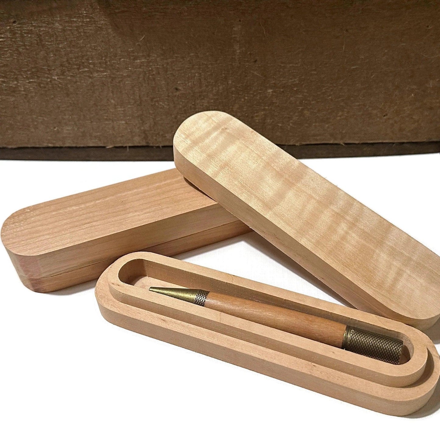 Handcrafted Rustic Wood Pen Box - Made to Last with Beautiful Natural Materials
