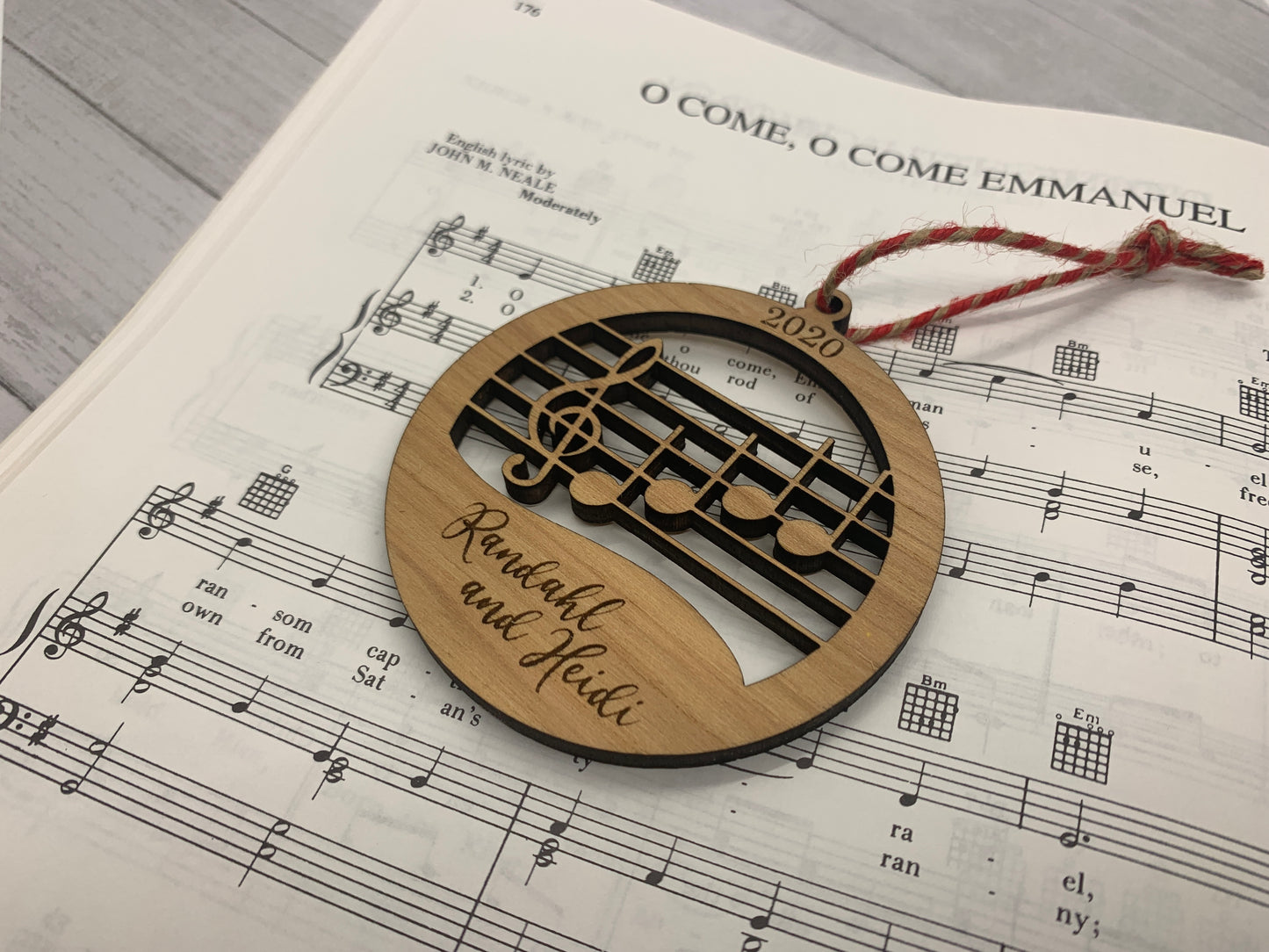 Music Notes Ornament - Personalized