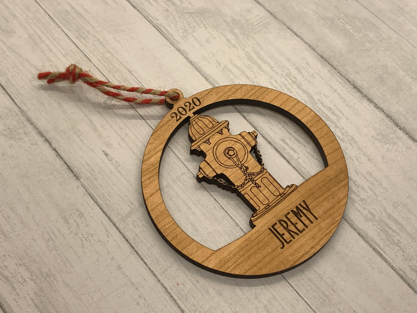 Fire Hydrant / Fire Fighter Ornament - Personalized