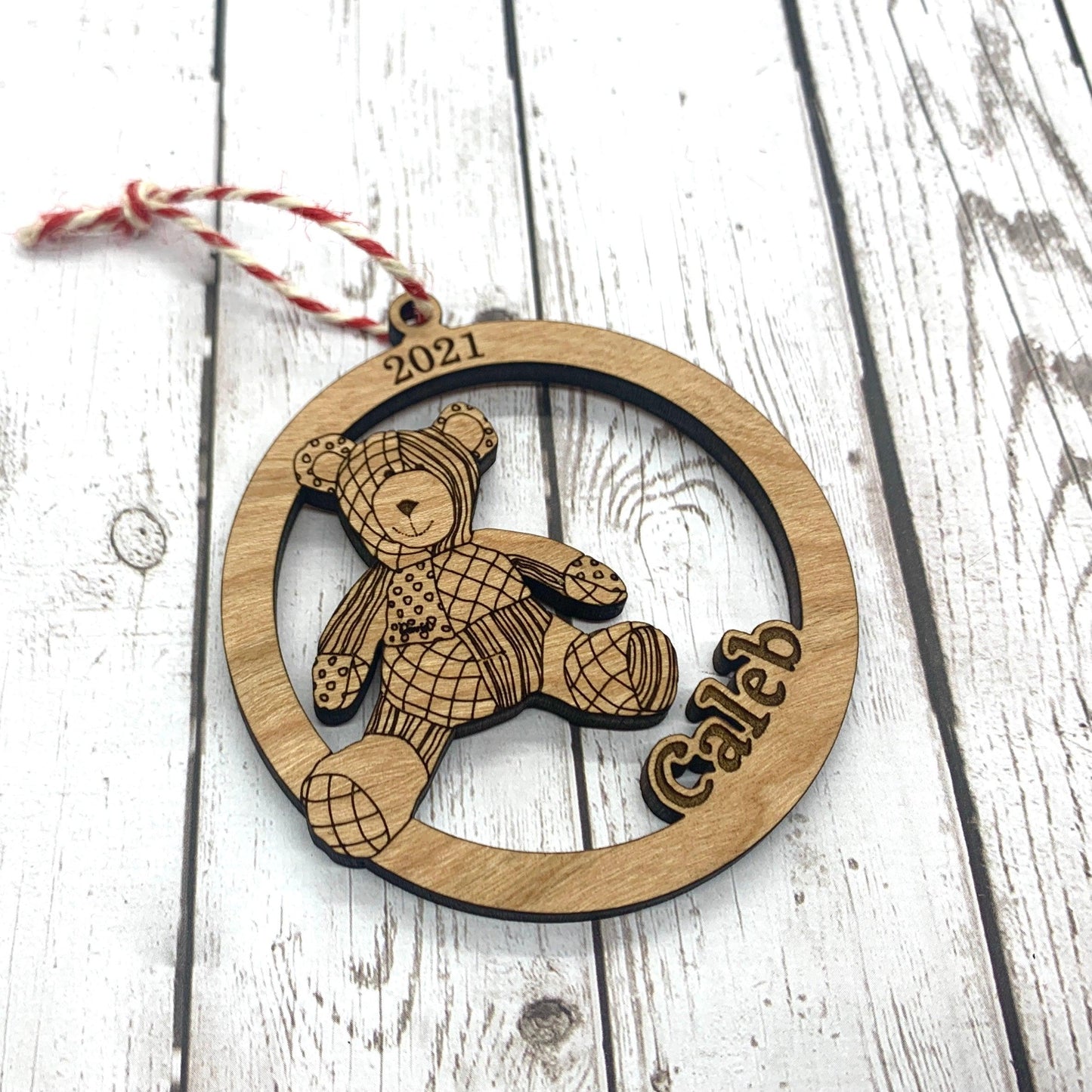 Stuffed Bear Ornament - Personalized