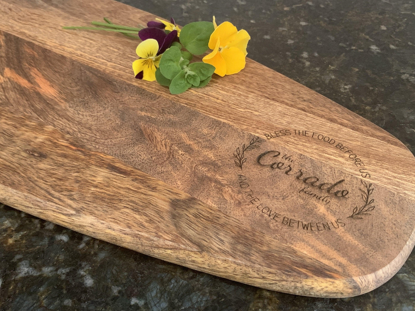Large Custom Engraved Mango Cutting Boards