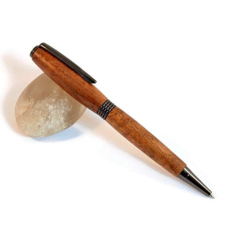 Handmade Walnut Wood Pen: Elegant 5-Year Anniversary Gift with Gun Metal  Fittings
