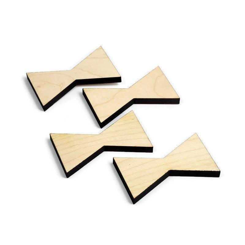 Maple Inlay | Wood Bow Tie Accents | Board Stitcher | Wood Bow Tie | Maple Inlay | Sets of 2, 4, or 8 | Template Available - Whidden's Woodshop