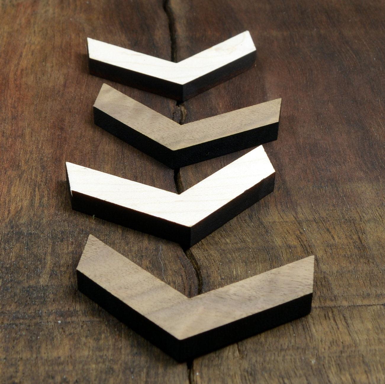 Maple Inlay | Wood Chevron Accents | Board Stitcher | Wood Chevron | Maple Wood Accents | Sets of 2, 4, or 8 | Template Available - Whidden's Woodshop