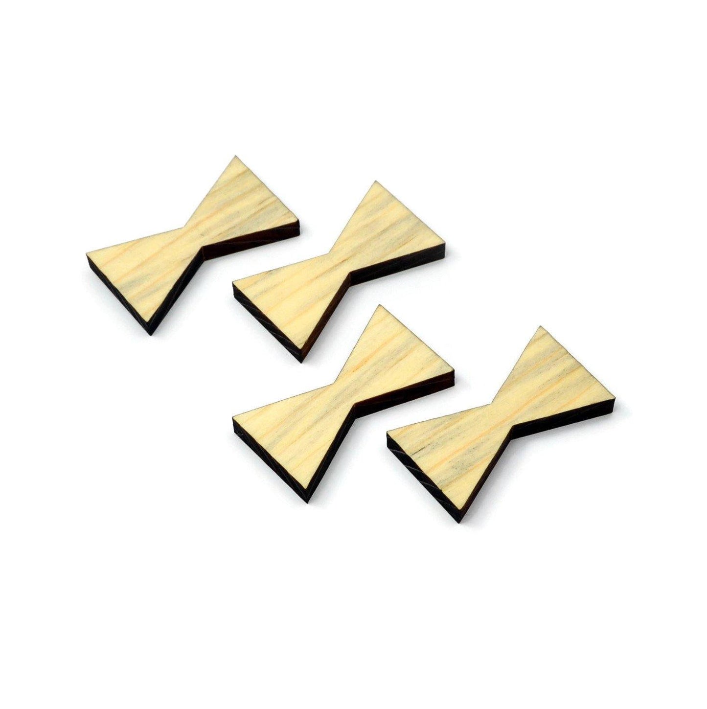 Blue Pine Inlay - Mini Wood Bow Tie Accents - Whidden's Woodshop