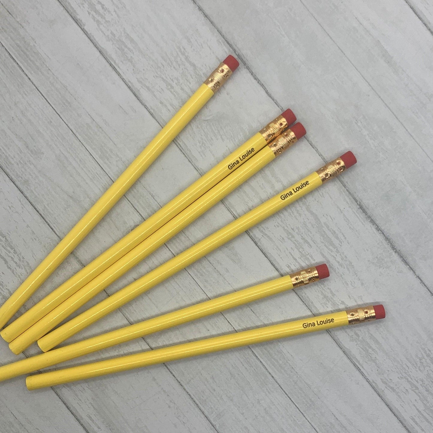 Personalized Engraved Yellow #2 Pencils