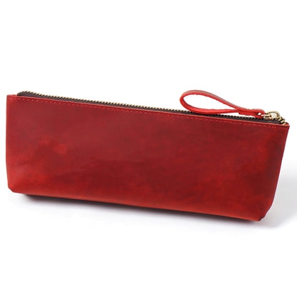 Genuine Leather Pencil Case - Handmade Leather Pencil Pouch