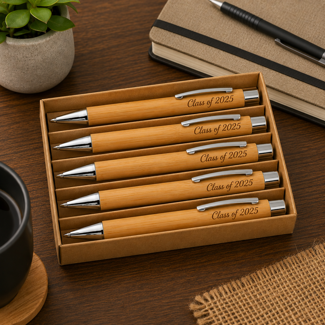 Personalized Bamboo Pen – Custom Engraved Gift for Teachers, Graduates & Professionals