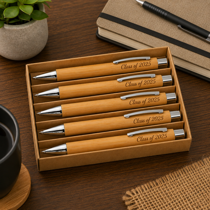 Personalized Bamboo Pen – Custom Engraved Gift for Teachers, Graduates & Professionals