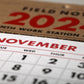 Field Notes: 2024 I5-Month Work Station Calendar