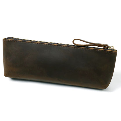 Genuine Leather Pencil Case - Handmade Leather Pencil Pouch
