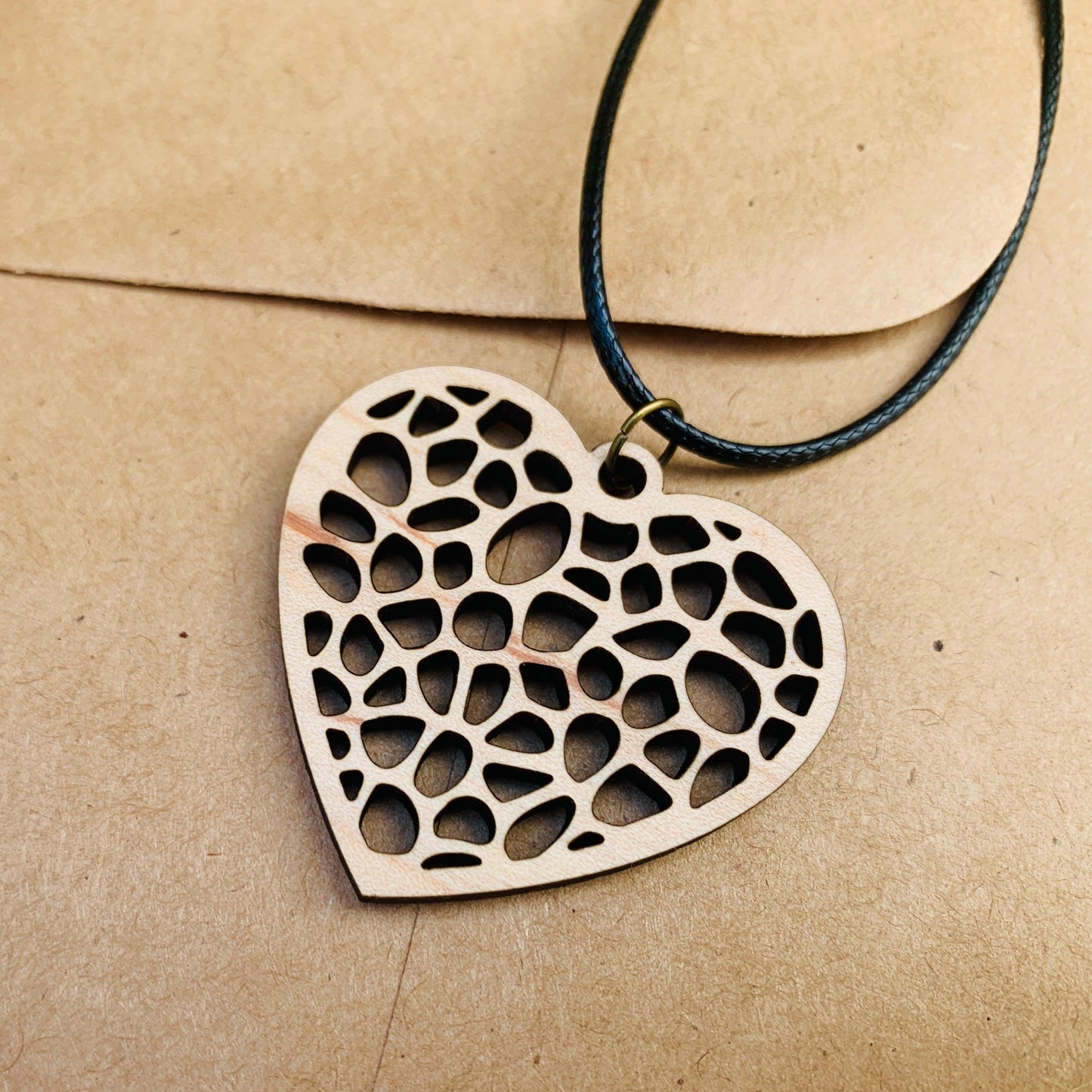 Wood Heart Jewelry: Earrings or Necklace - Perfect for Valentine's & Anniversaries