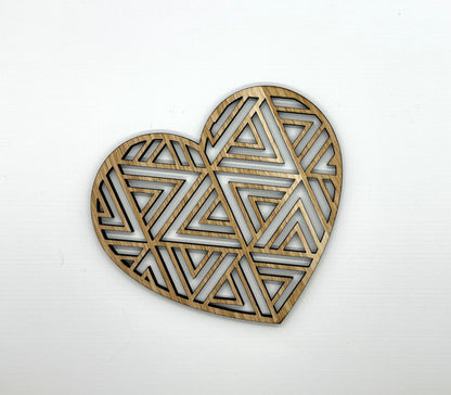Handcrafted Love Token: Exquisite Wood Heart for Special Moments