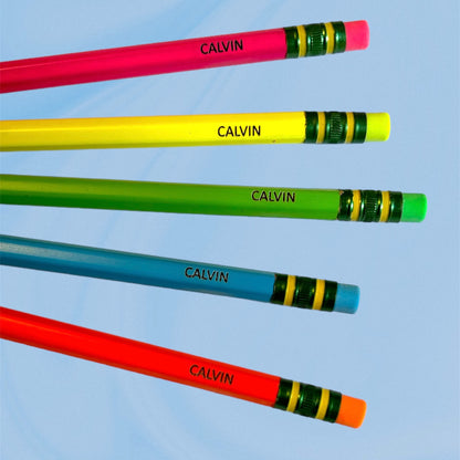Custom Engraved Neon Ticonderoga #2 Pencils