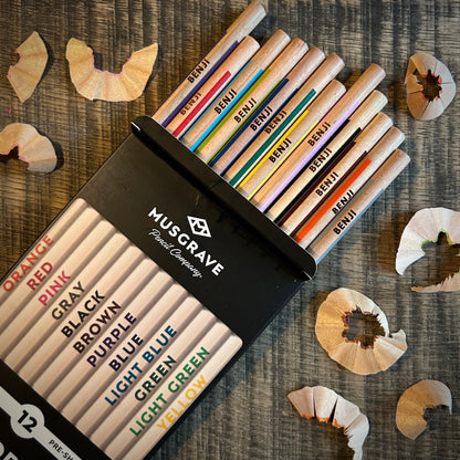 Custom Engraved Musgrave Coloring Pencils – 12 Count – Made in USA