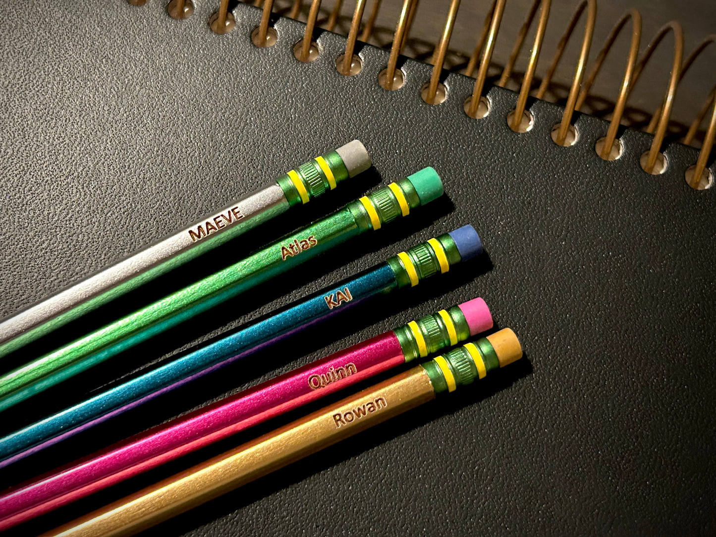 Custom Engraved Metallic Ticonderoga #2 Pencils