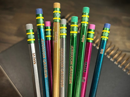 Custom Engraved Metallic Ticonderoga #2 Pencils