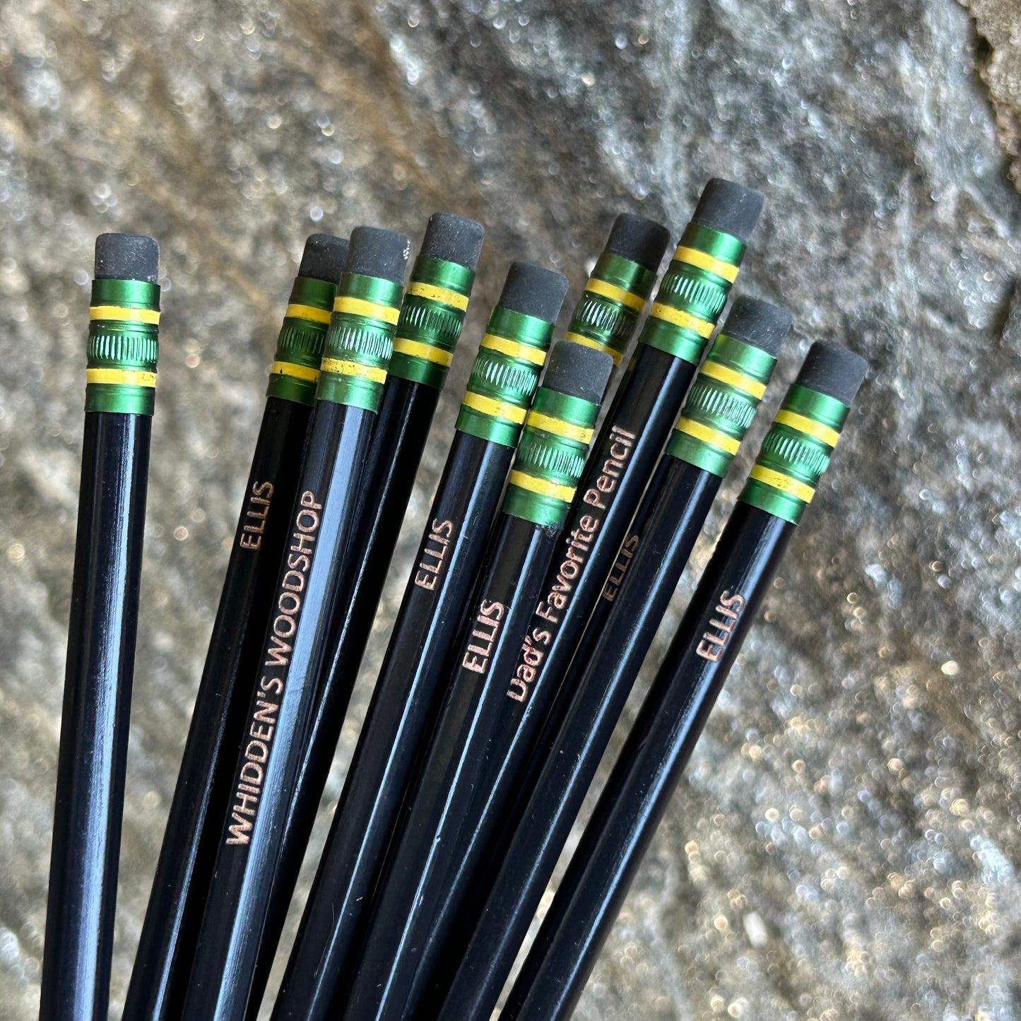 Custom Engraved Black Ticonderoga #2 Pencils