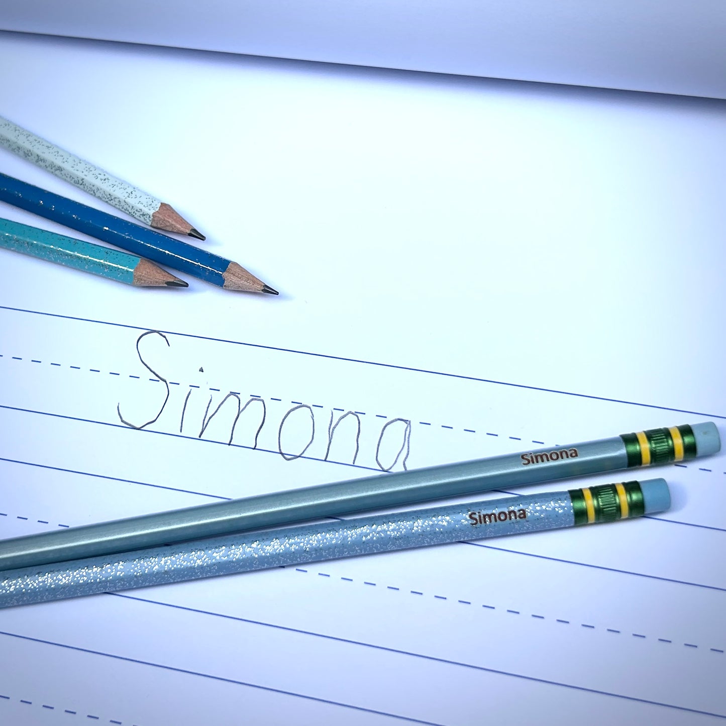 Custom Engraved Arctic Blues Ticonderoga #2 Pencils