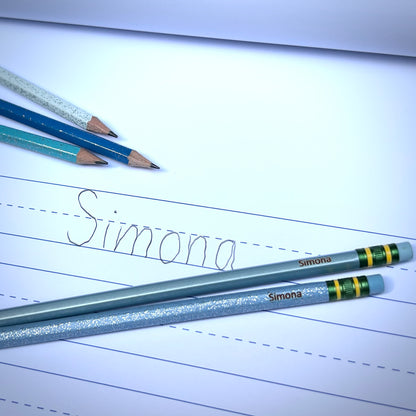Custom Engraved Arctic Blues Ticonderoga #2 Pencils