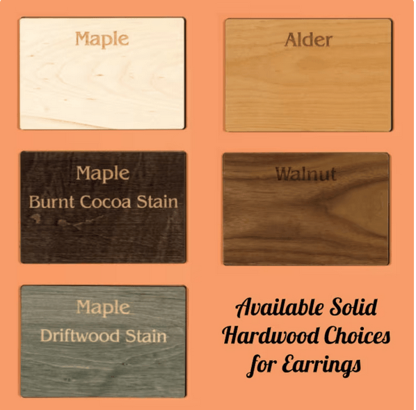 Wood Heart Jewelry: Earrings or Necklace - Perfect for Valentine's & Anniversaries