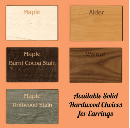 Wood Heart Jewelry: Earrings or Necklace - Perfect for Valentine's & Anniversaries