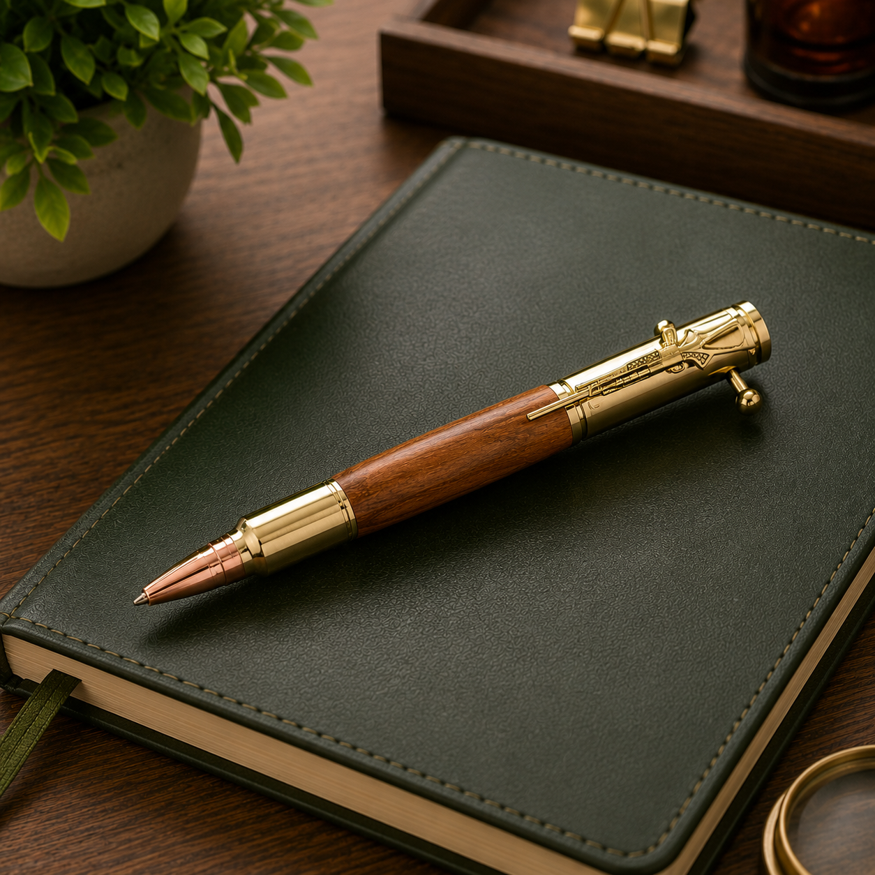Willow Wood 30 Caliber Bolt Action Ballpoint Pen | 9 Year Anniversary Gift Idea | Willow Gift Idea | Handmade Willow Pen | Anniversary Gift