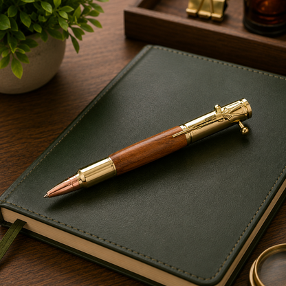 Willow Wood 30 Caliber Bolt Action Ballpoint Pen | 9 Year Anniversary Gift Idea | Willow Gift Idea | Handmade Willow Pen | Anniversary Gift