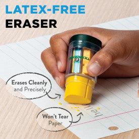 Ticonderoga® DUO Sharpener and Eraser Combination 2 in 1, Green and Yellow, 1 Ct