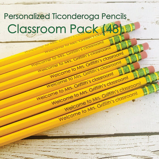 Personalized Ticonderoga Pencils: Classroom Set of 48 with Smooth Writing & Clean Erasing