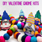 DIY Valentine Gnome Craft Kit - Create 4 Heartfelt Gnomes!