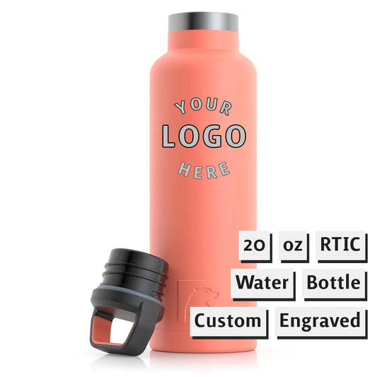 Personalized 20 oz RTIC Stainless Steel Water Bottles