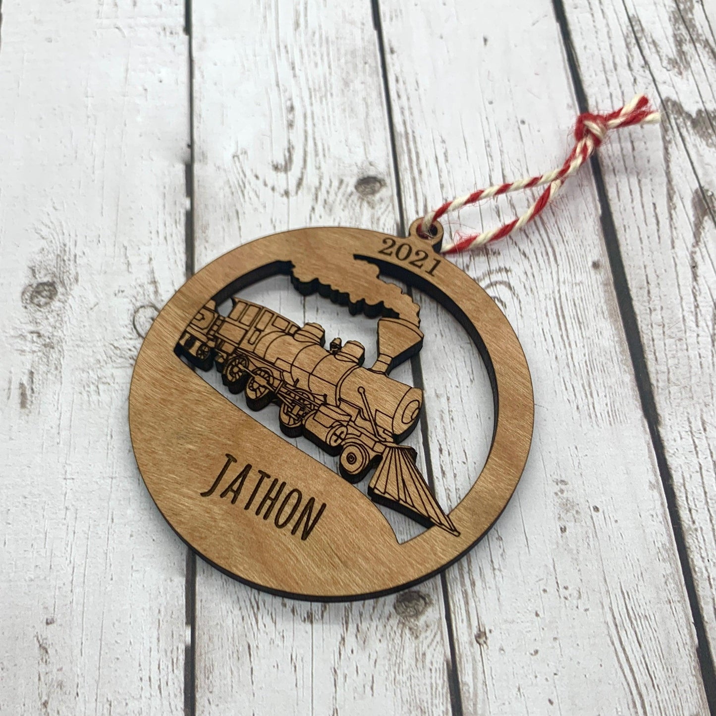 Steam Train Ornament - Personalized