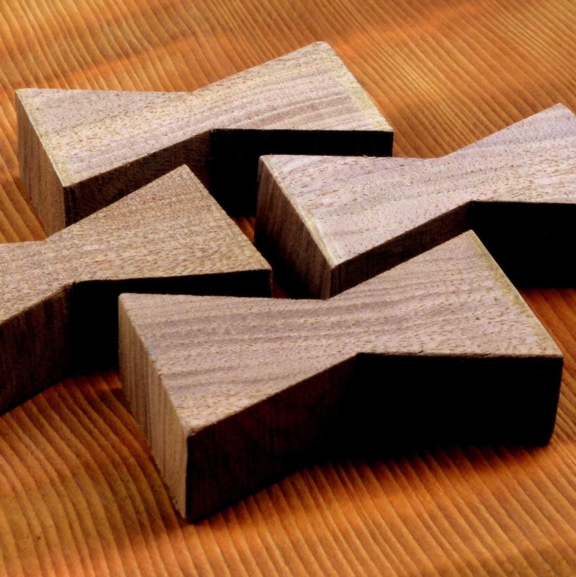 3/4 inch Black Walnut Inlay - Wood Bow Tie Accents - Whidden's Woodshop