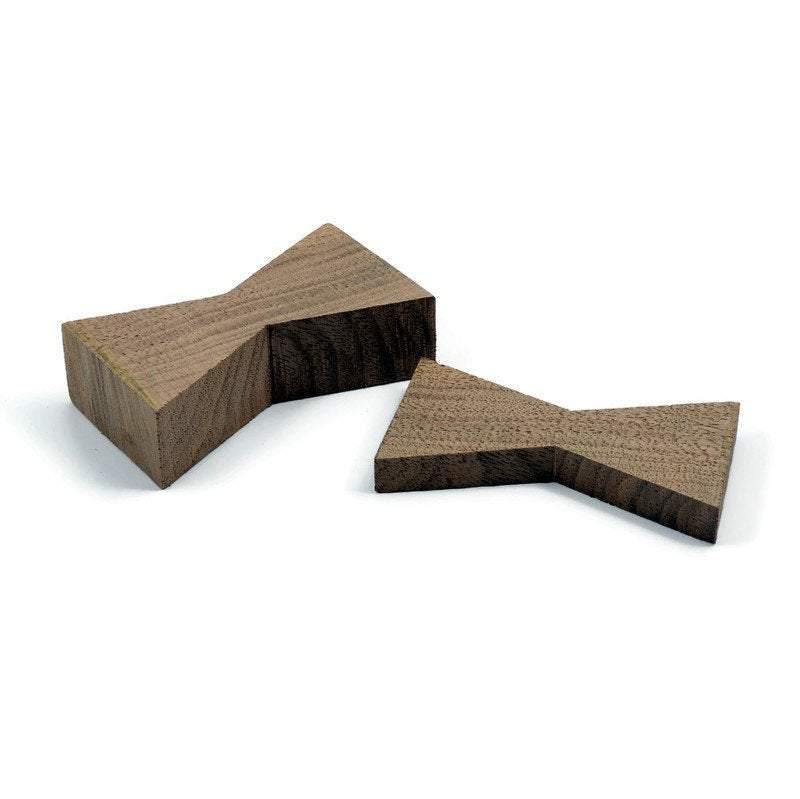 3/4 inch Black Walnut Inlay - Wood Bow Tie Accents - Whidden's Woodshop