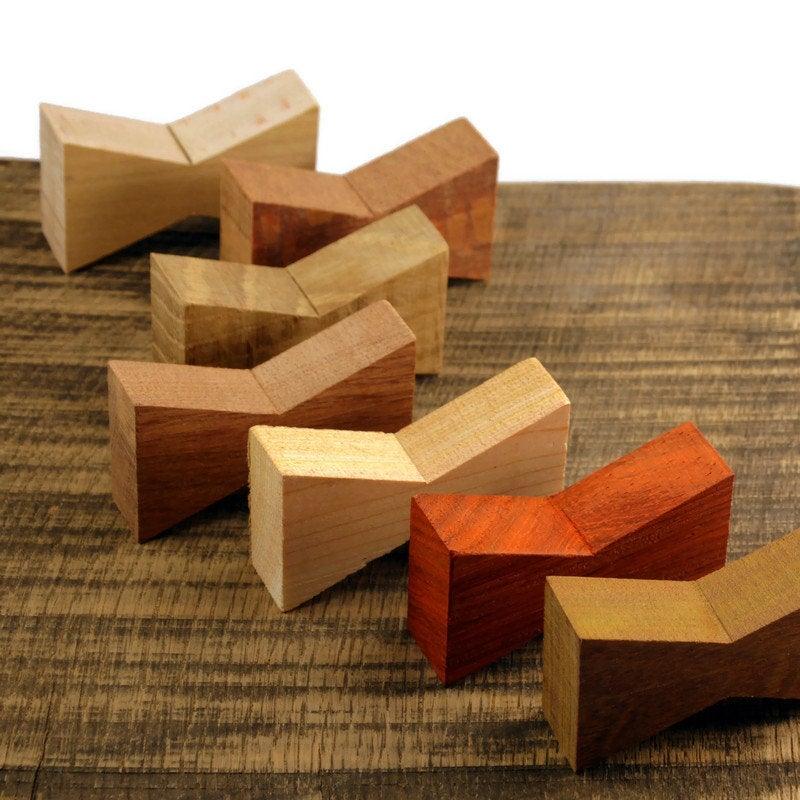 Padauk Wood Inlay | Wood Bow Tie Accents | Board Stitcher | Wood Bow Tie | Padauk Inlay | Set of 2 or 4 - Whidden's Woodshop
