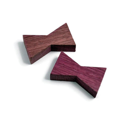 Purpleheart Wood Inlay | Wood Bow Tie Accents | Board Stitcher | Wood Bow Tie | Purpleheart Inlay | Set of 2 or 4 - Whidden's Woodshop