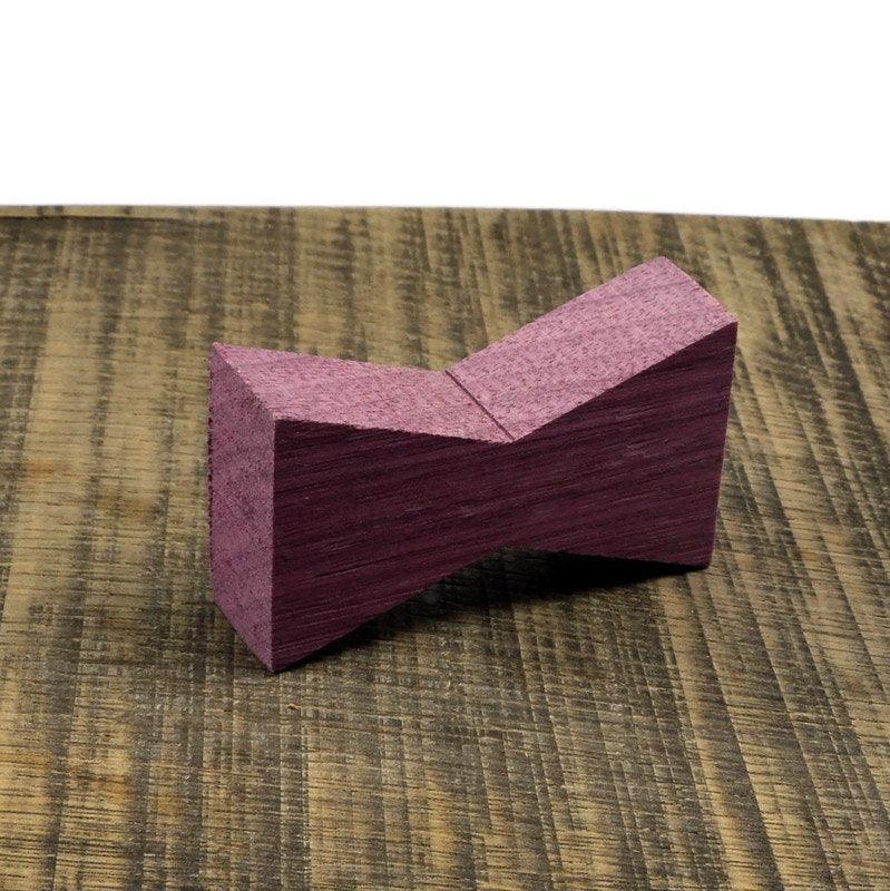 Purpleheart Wood Inlay | Wood Bow Tie Accents | Board Stitcher | Wood Bow Tie | Purpleheart Inlay | Set of 2 or 4 - Whidden's Woodshop