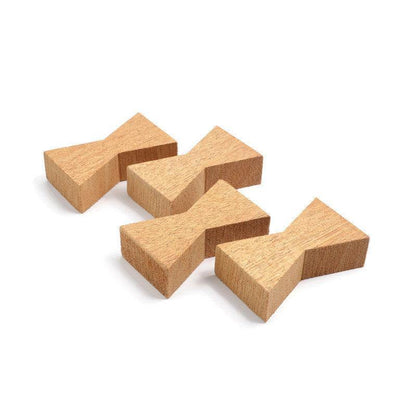 3/4 inch African Mahogany Inlay - Wood Bow Tie Accents - Whidden's Woodshop
