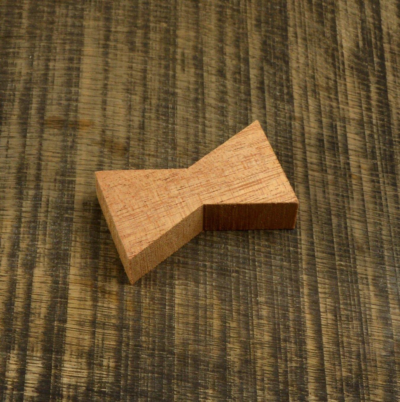 3/4 inch African Mahogany Inlay - Wood Bow Tie Accents - Whidden's Woodshop